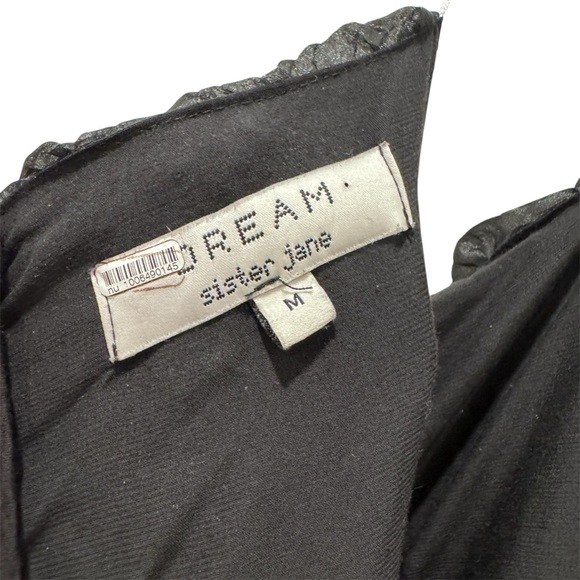 Sister Jane Dream Textured Organza Square Neck Maxi Dress Black Formal Size M - Picture 4 of 11